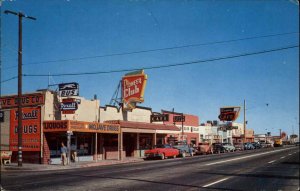 Mojave California cA Classic Cars Pickup Trucks Greyhound Bus Vintage Postcard