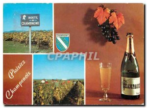 Postcard Modern Wonders The Scenes Champagne Champagne Road harvest