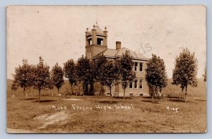 J87/ Fresno Ohio RPPC Postcard c1910 High School Building Coshocton 730