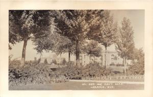 Laramie Wyoming~University of Wyoming Gym & Men's Dormitory~1940s RPPC-Postcard