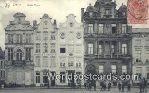 Grand Place Lierre, Belgium 1920 Stamp on front 