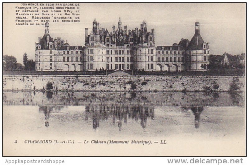 Château de Chambord, a monument of French Renaissance, Chambord in  Loir-et-Cher, France.