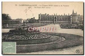 Postcard Old St Germain En Laye Le Chateau seen from the pit