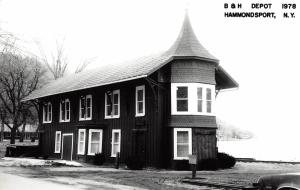 Hammondsport New York 1978 Bath & Hammondsport train depot real photo pc (Y7051)