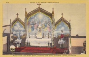 Church Interior Of St Anne's Catholic ChurchColumbia State Park Tuolumne...