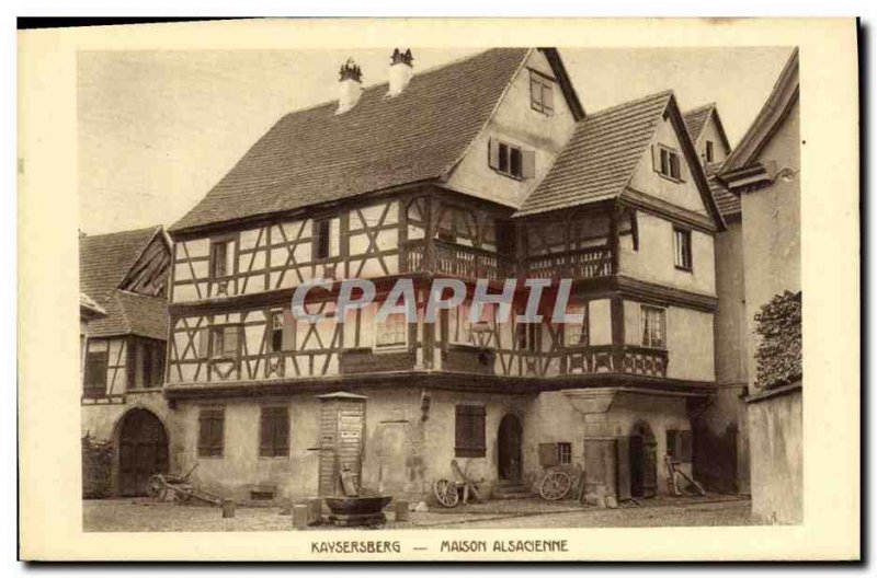 Old Postcard Kaysersberg Alsatian House