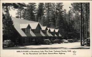 Strawberry Lake California CA Karl's Place Pine Crest Lodge Frashers RPPC PC