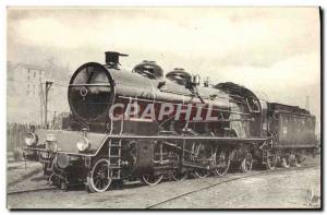 Postcard Old Train Locomotive South East ex PLM machine 141 C 180