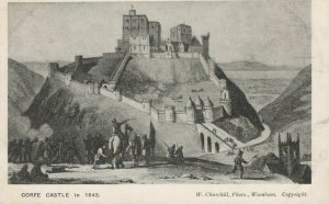 Dorset Postcard - Corfe Castle in 1643 - RS21933