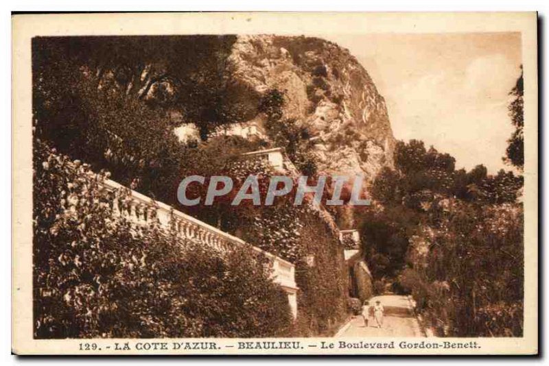 Old Postcard The Riviera Boulevard Riviera Beaulieu Gordon Bennett