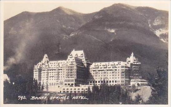 Canada Alberta Banff Springs Hotel Real Photo