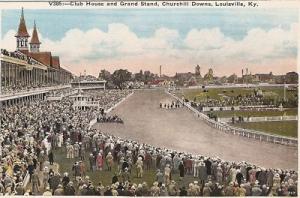 LOUISVILLE, KENTUCKY HORSE RACING BY CLUB HOUSE CHURCHILL...