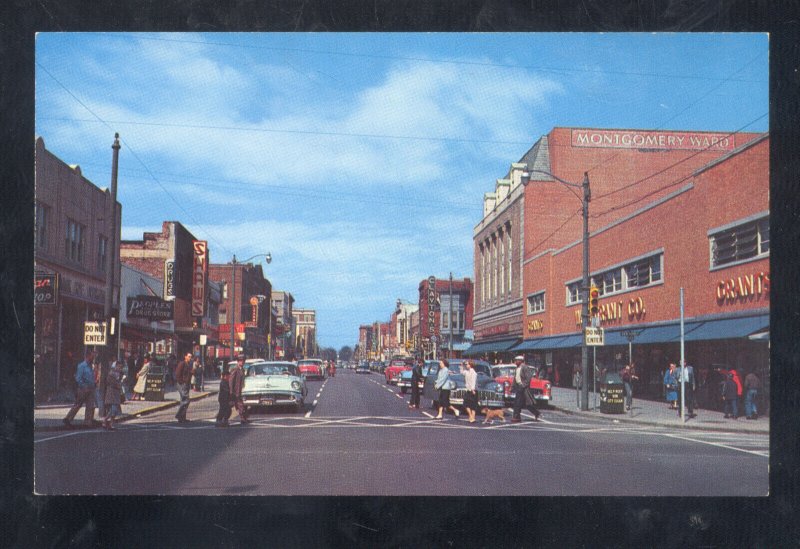 WAWA ONTARIO CANADA DOWNTOWN STREET SCENE OLD CARS VINTAGE POSTCARD