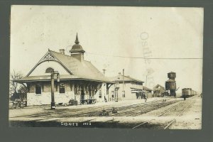 Sidney NEBRASKA RPPC 1908 DEPOT Train Station S.D. BUTCHER & SON Railroad