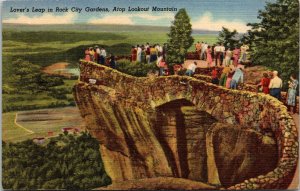 Lovers Leap Rock Gardens Atop Lookout Mountain City Highway 58 Tn Postcard 