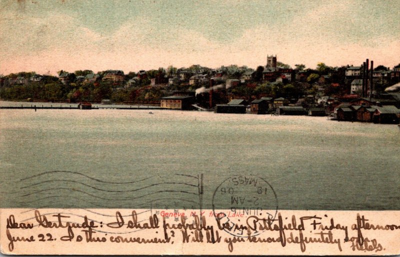 New York Geneva Seen From The Lake 1906