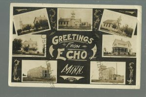 Echo MINNESOTA RPPC 1910 7 VIEWS Collagenr Redwood Falls Granite Falls Wood Lake