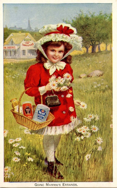 Advertising Trade Card - Heinz. Going Mamma's Errands    (5.5 X 3.5)