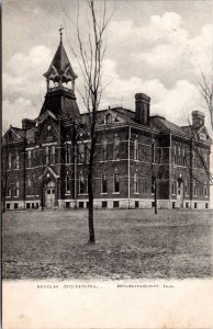 Postcard IL Robinson - High School