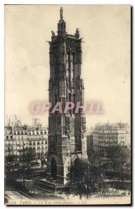 Postcard Old Paris La Tour Saint Jacques