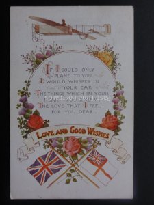 WW1 LOVE & GOOD WISHES c1916 Postcard by The Regent Series 2199