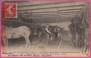 ak2241 - France - VINTAGE POSTCARD - Saint-Etienne, Loire  1912   ETHNIC Stables