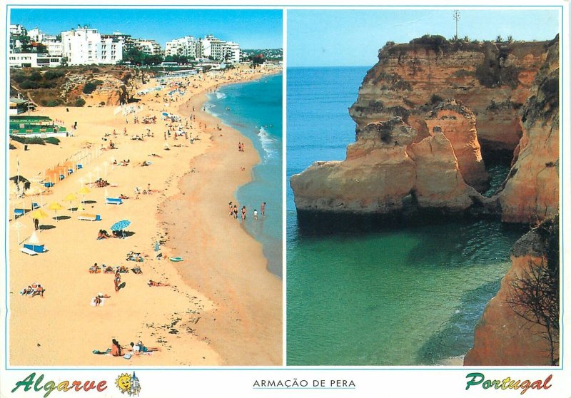 Portugal Postcard Algarve Armacao de Pera different aspects