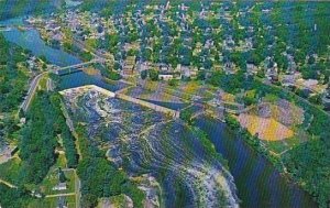 Maine Livermore Falls Aerial View Of The Town On The Androscoggin River