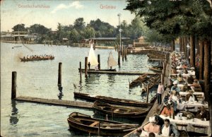 Grunau Germany Boats & Docks 1900s-20s Vintage Postcard