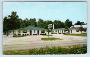 MOUNT AIRY, NC ~ BLU-VUE TOURIST COURT c1950s Roadside Surry County  Postcard