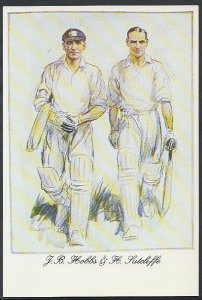 Sports Postcard - Cricket - J.B.Hobbs & H.Sutcliffe - Surrey & England   C1329