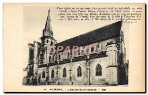 Old Postcard Auxerre L & # 39Eglise Saint Eusebe