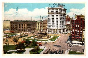 Postcard BANK SCENE Cleveland Ohio OH AP4845