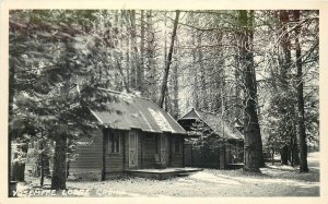 Postcard RPPC 1940s California NP Yosemite Lodge Cabins Occupational CA24-247