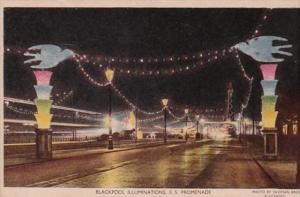 England Blackpool Illuminations S S Promenade Real Photo