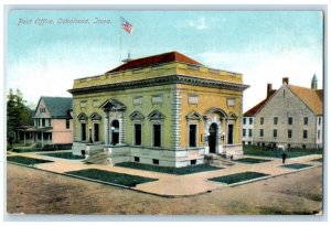 c1910 Exterior View Post Office Building Oskaloosa Iowa Vintage Antique Postcard