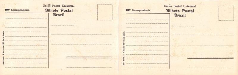 RIO DE JANEIRO BRAZIL~AVENIDA BEIRA-mar~BIFOLD=DOUBLE POSTCARD 1910s
