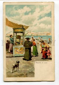 401241 ITALY NAPOLI S.Lucia juice shop Vintage TUCK postcard