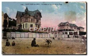 Old Postcard Saint Pair Sur Mer Casino St. and the corner of the Piage