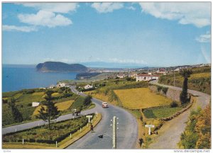 Bird's Eye View, Brasil Mountain as seen from Feteira, ILHA TERCEIRA, Acores,...