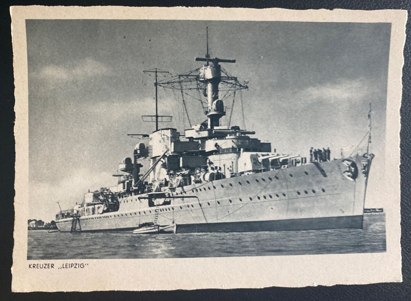 Mint Germany Real Picture Postcard RPPC German Navy Cruiser Leipzig