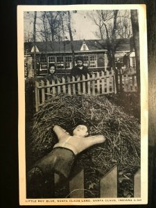 Vintage Postcard 1915-1930 Santa Claus Land Little Boy Blue Santa Claus Indiana