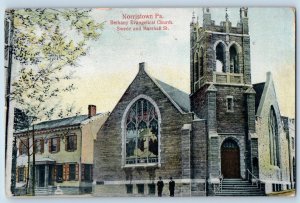 Norristown Pennsylvania Postcard Bethany Evangelical Church Swede Marshall 1912