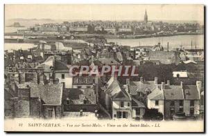 Old Postcard Saint Servan View Saint Malo