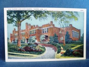 Postcard NY Tupper Lake the New Tupper Lake High School