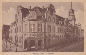 Duren Postamt Post Office Antique German Postcard