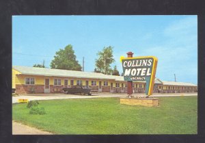 ST. IGNACE MICHIGAN COLLINS MOTEL 1964 CHEVROLET IMPALA ADVERTISING POSTCARD