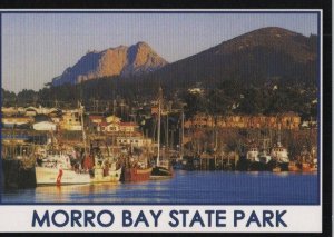 Morro Bay State Park Morro Rock Boats Continental Postcard