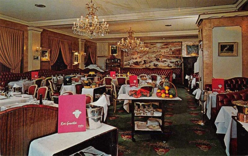 Washington DC Rive Gauche French Restaurant Vintage Postcard JF686579