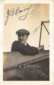 Asbury Park NJ J. A. Drexel Pilot and Sydney MacDonald Autographs  RPPC